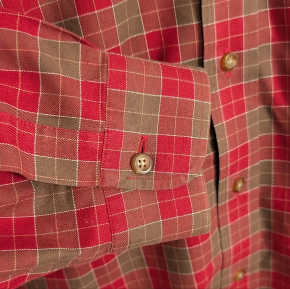 Brooks Brothers Red Plaid Shirt Non Iron Cotton XL - Picture 3 of 6
